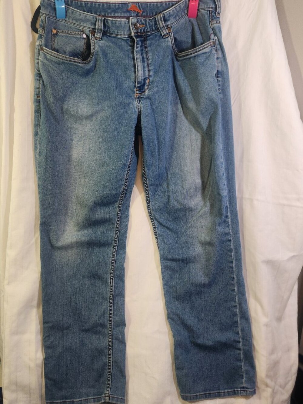 Tommy Bahama Island Crafted Jeans 36x30 Blue Coolmax Tencel Blend Denim